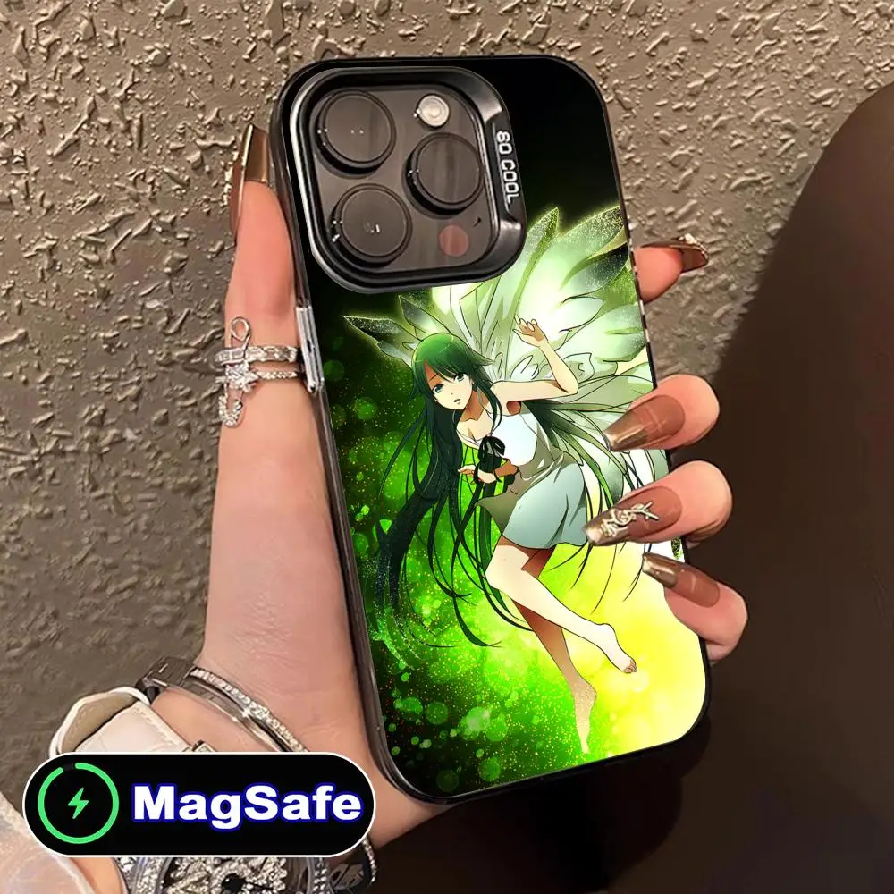 Saya no Uta حافظة هاتف محمول لهاتف آيفون 16 15 14 13 12 11 Pro Max Plus MagSafe غطاء ملون شفاف غطاء فاخر للهواتف المحمولة #6