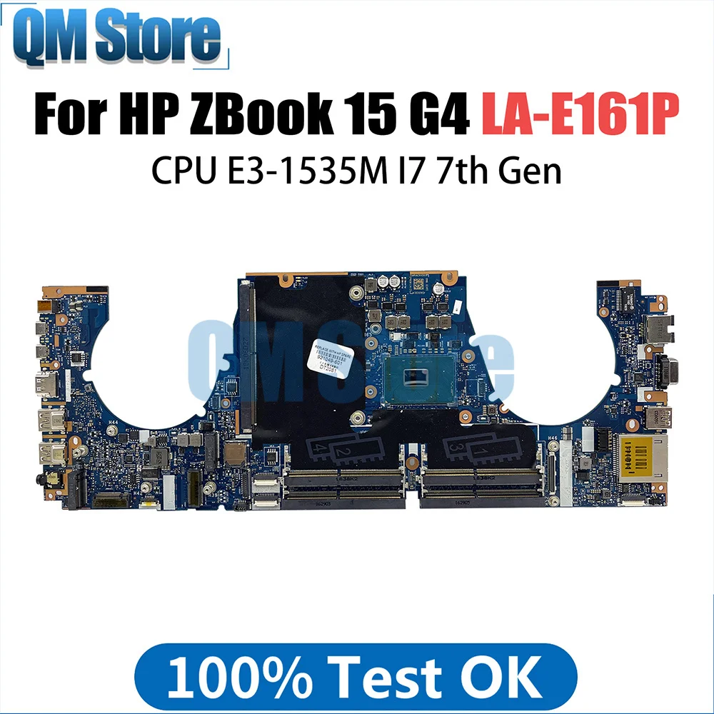 

Mainboard For HP ZBOOK 15 G4 Laptop Motherboard LA-E161P With E3-1535M I7 CPU 921049-001 921048-601 921047-601