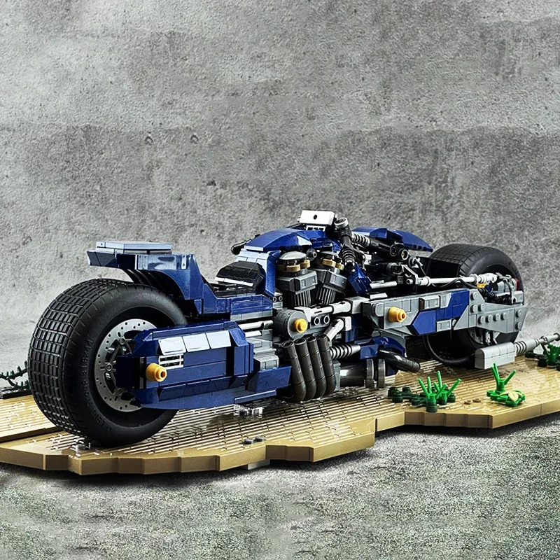 2100 pz Moc Supereroe Modello di Film Cavaliere Bianco Batcycle Supercar Figura Mostra Building Blocks Set Mattoni Giocattolo Presente