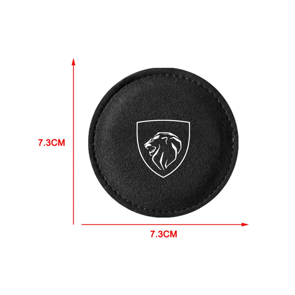 Car Suede Coaster Water Cup Mat Cup Holder Anti-slip Pads for Peugeot 206 208 3008 308 207 508 107 307 Auto Interior Accessories