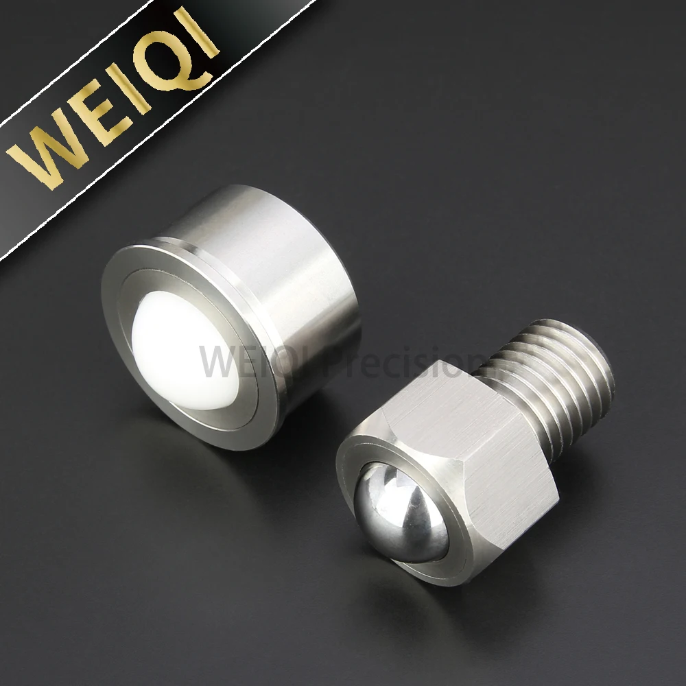 Fábrica De Aço Inoxidável/POM Bola Principal Rolos Transportadores De Bola De Rosca Girada Livremente Unidades De Transferência De Bola Cap Hexágono êmbolo De Bola