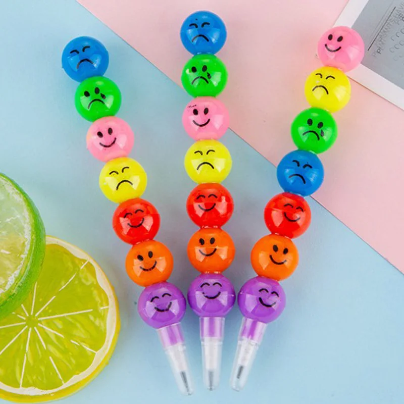 

10 Pcs Plastic Building Blocks Pencil Writing Children Pencils School Kid Christmas Supplies Pen Painting Colorful Crayon