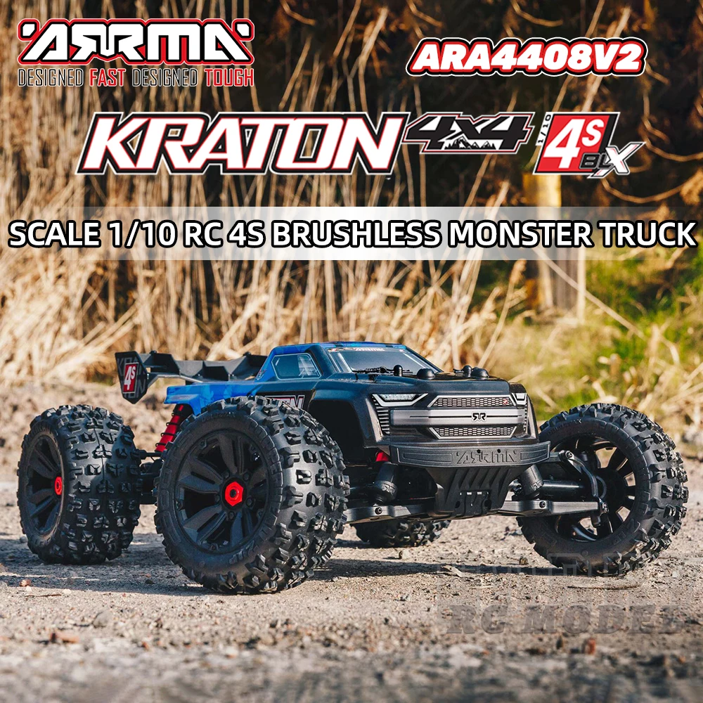 ARRMA 1/10 KRATON V2 ARA4408V2 4S Brushless 1:10 RC Electric Remote Control Model Car MONSTER TRUCK 4WD RTR Adults Kid's Toys