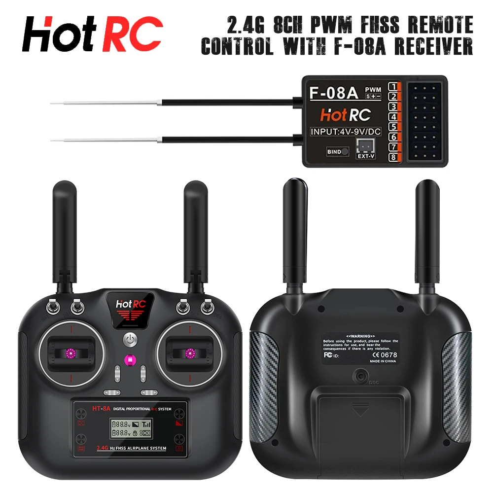 HotRC HT-8A 2,4 GHz 8CH 8A RC передатчик PWM FHSS с фотоприемником радиосистемы