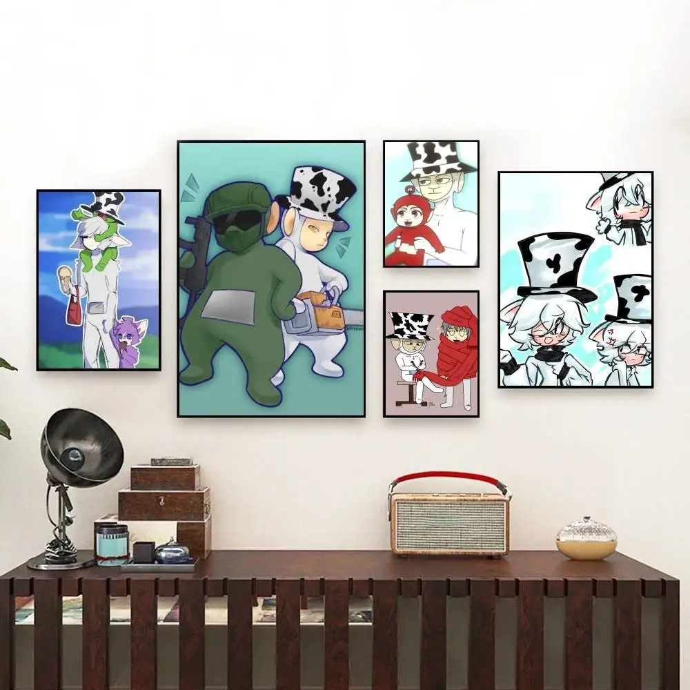Póster S-Slendytubbies 3 G-Guardian, pegatina espacial perfecta, autoadhesiva, para oficina, hogar, cine, decoración artística de pared, regalo elegante