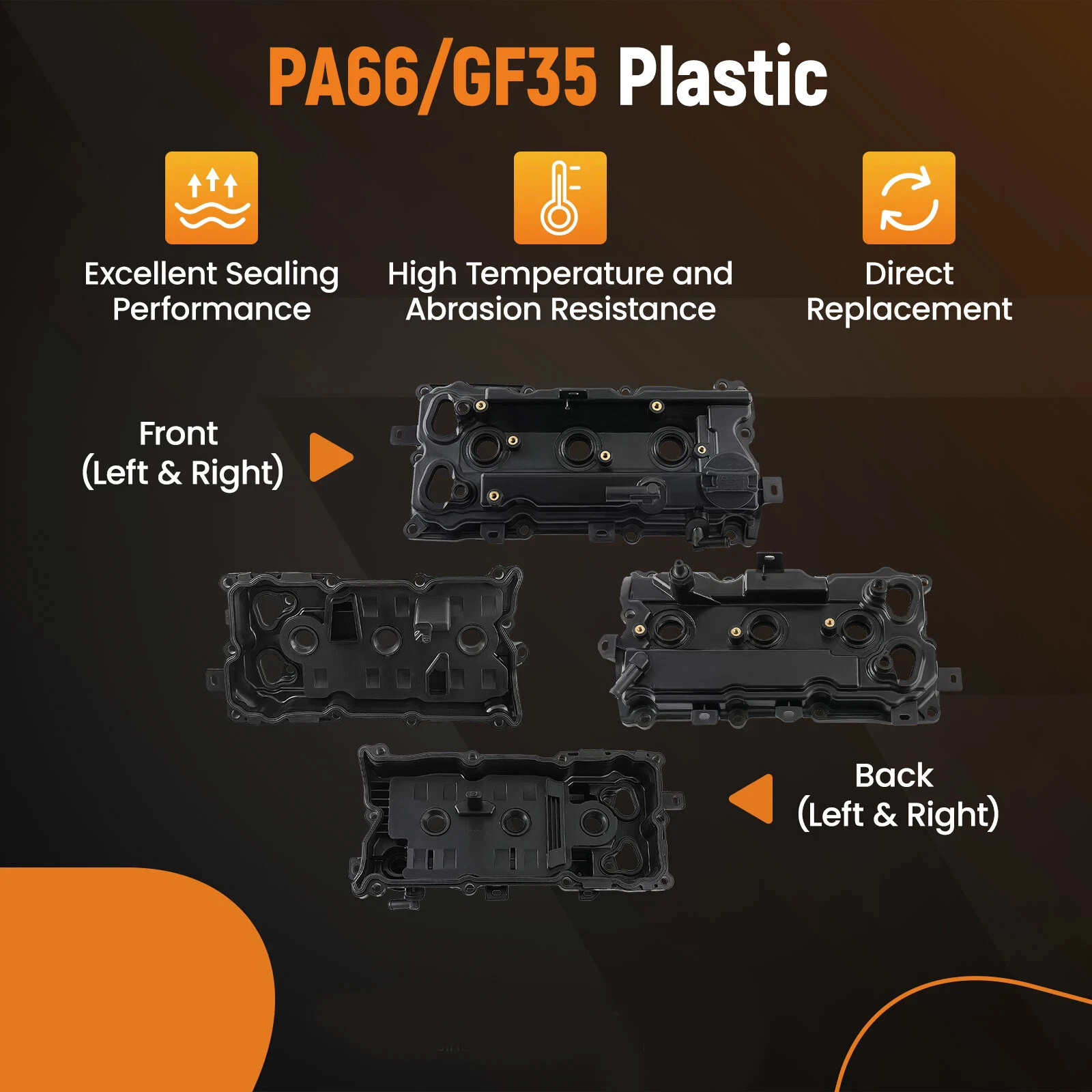 

2 шт., крышка кулачкового клапана, износостойкая крышка клапана двигателя, крышка рокера распределительного вала для Nissan Maxima 2009-2020 Murano 3.5L 2015-2020