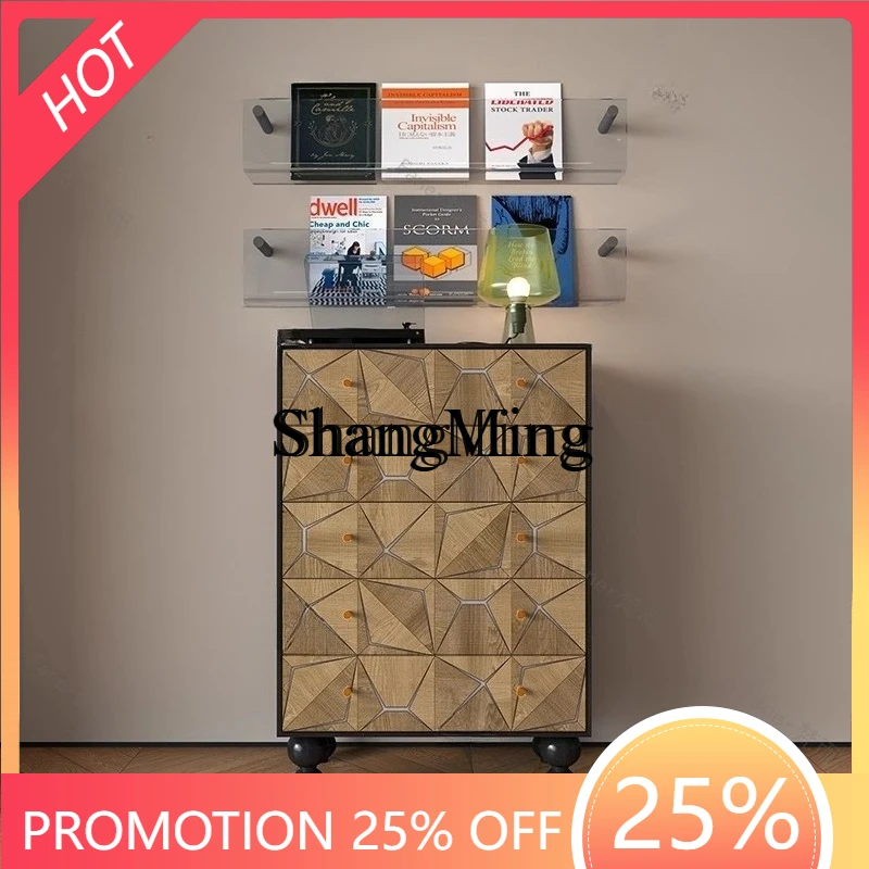 

CL wood locker living room sofa against the wall drawer storage cabinet bedroom bedside cabinet