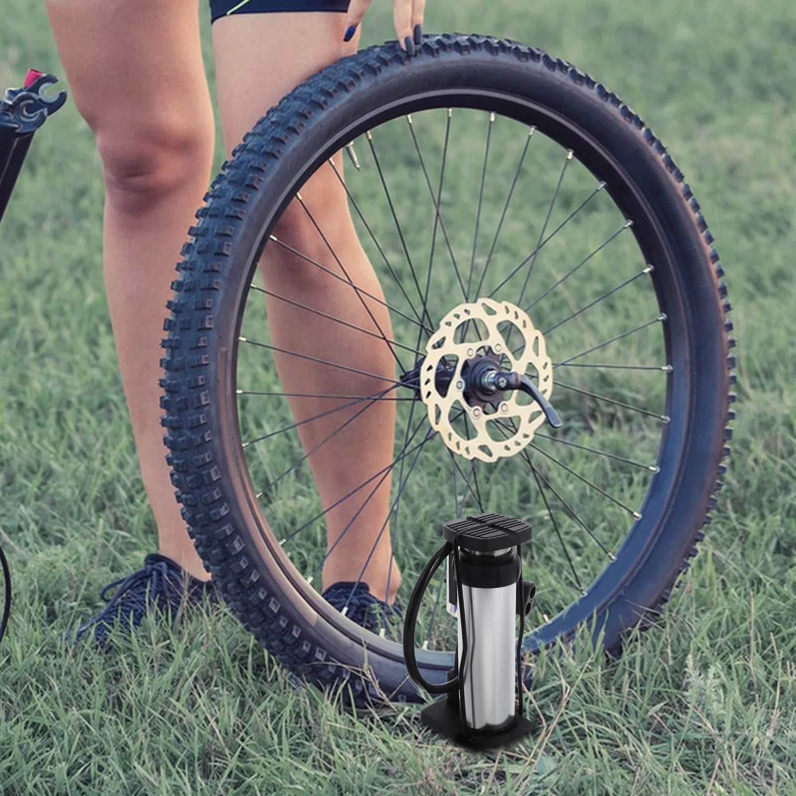 

Bicycle Portable Air Pump Bike Pumps Basketball Inflator High Pressure Activated Tire