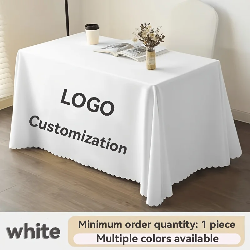 1pc Custom Tablecloth with Logo and Advertising, Suitable for Parties, Exhibitions, Meetings, Hotel Promotions, Dining Tables