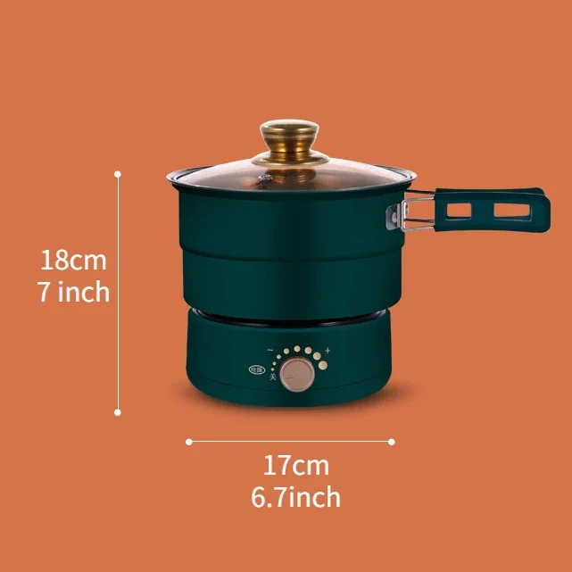 Składana kuchenka elektryczna 1 szt. Mała kuchenka w akademiku Wygodny garnek podróżny Elektryczny gorący garnek