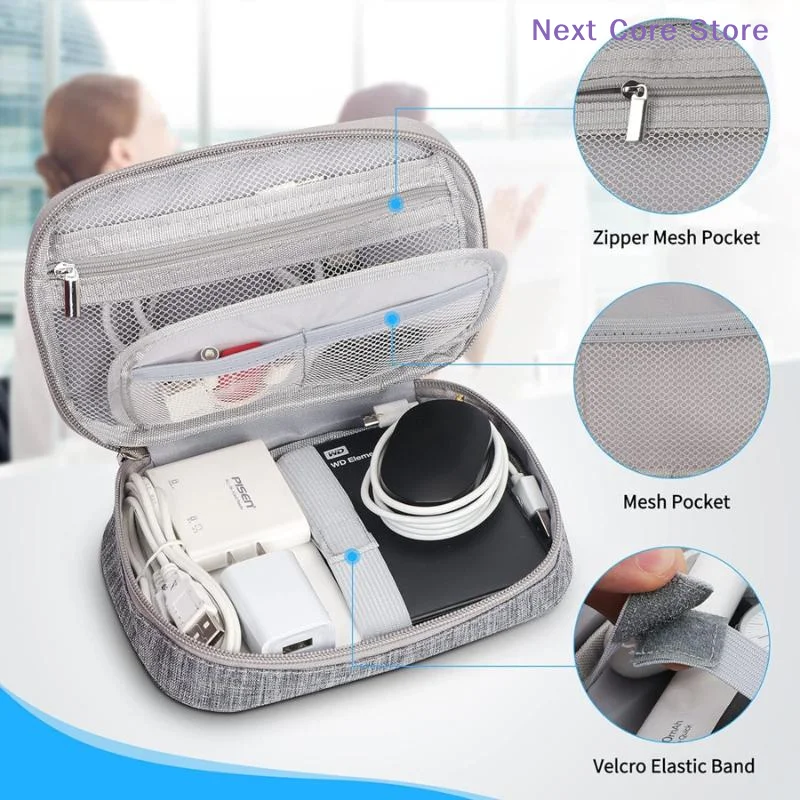 [NC]Cable Storage Bag Electronic Organizer Digital Charger Wires USB Power Pouch Portable Travel Accessories Supplies[NC]