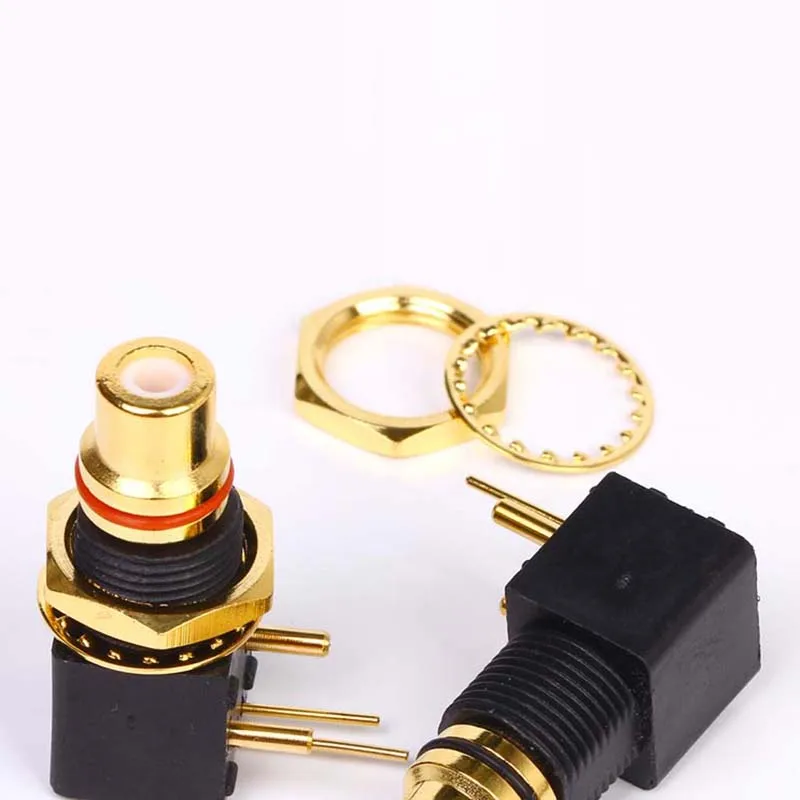 20Pcs High quality Copper Gold Plated RCA Terminal Female Jack Panel Mout Chassis Audio PCB Socket Connector