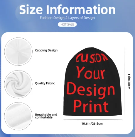 

Beanies Hat Kawaii Anime for Men Women Spring Head Wrap Caps