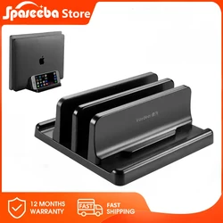 Soporte Vertical de plástico para ordenador portátil, accesorio ajustable para Macbook/tableta/teléfono, base para Notebook, ahorro de espacio