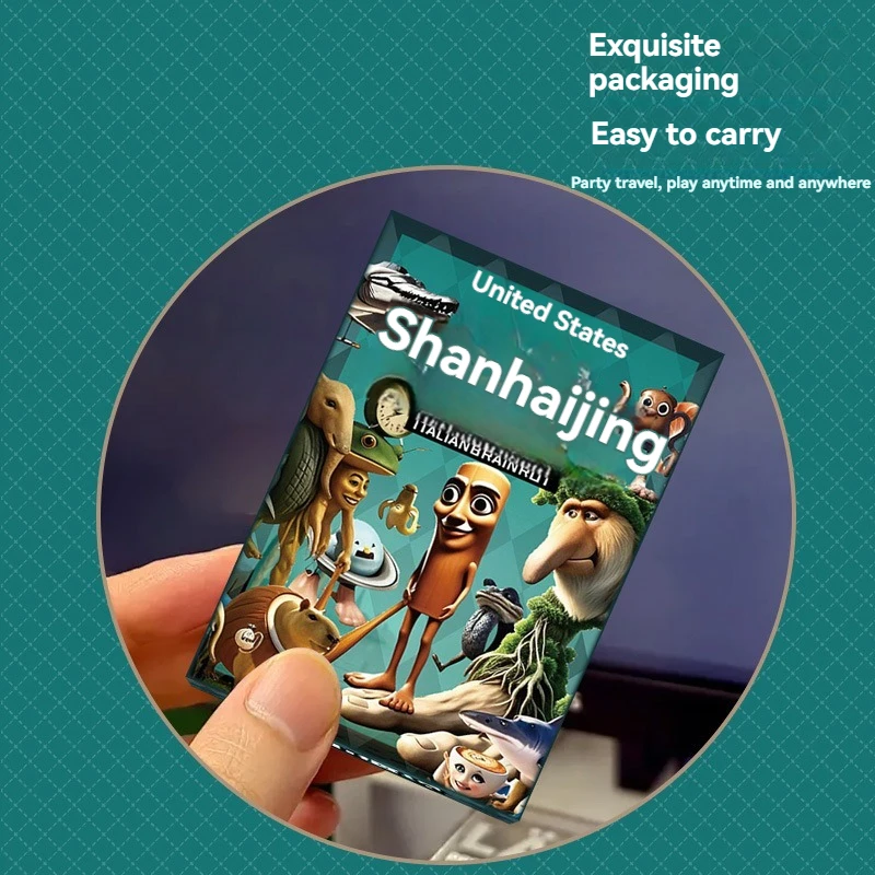 

Покерная карта «Американская классика горов и морей» AI Meme Picture, деревянная палочка, креативные окружающие покерные карты