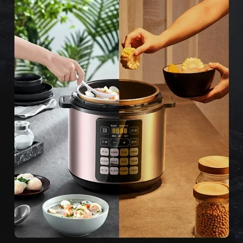 ميديا طنجرة الضغط وعاء داخلي عميق Interlligent 5L جهاز طهي الأرز الكهربائية قدر الضغط العالي الطبخ السريع متعدد الطباخ 800 واط