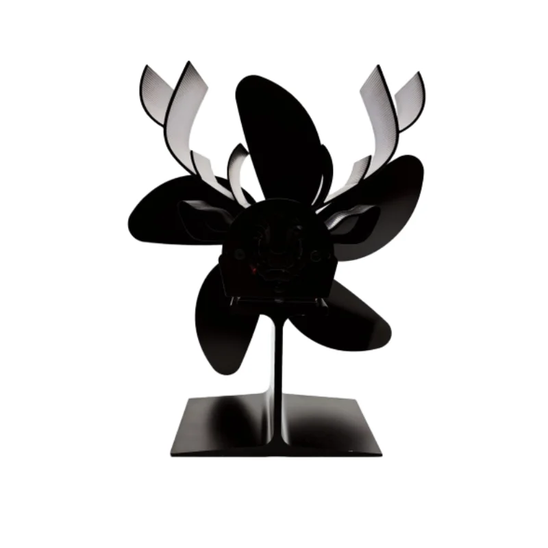5 Blade Metal Fireplace Fan for Wood Burning Stove and Ice Fishing Use Utilizing Thermal Energy to Optimize Heat Distribution