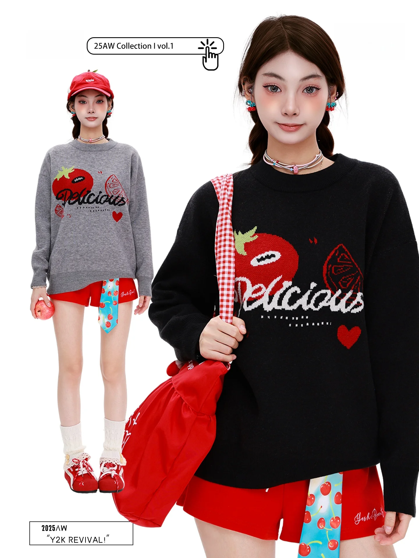 

PBB American Casual Sle ato Pattern Knitted Sweater Loose Fit Overhead Commute Long Sve round Ne Warm Autumn Women'...