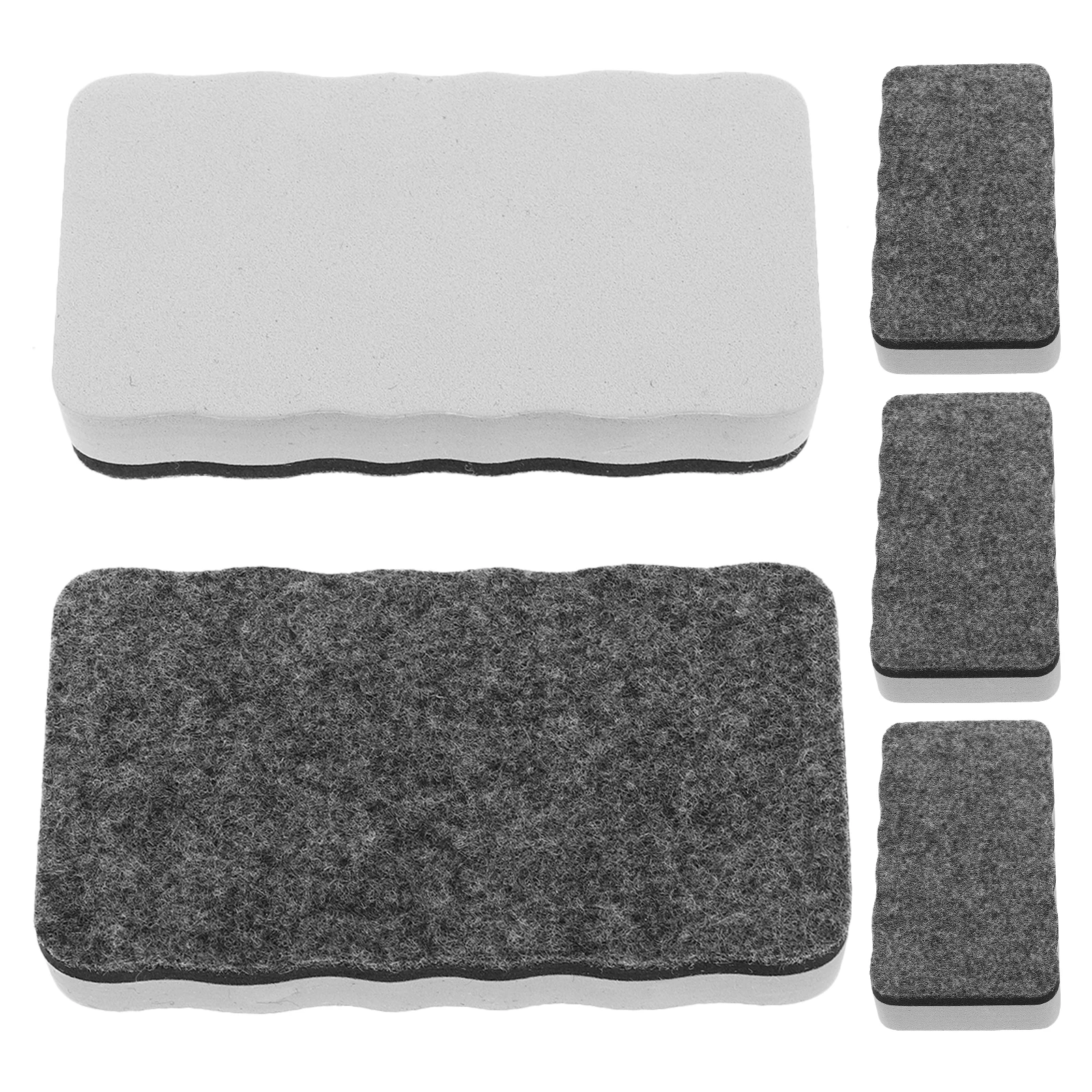 5 قطعة ممحاة السبورة البيضاء من اللباد إيفا قابلة لإعادة الاستخدام وقابلة للغسل ومتعددة الاستخدامات للجدران الزجاجية والأسطح الملساء والفصول الدراسية والمكتب ومنظف المنزل