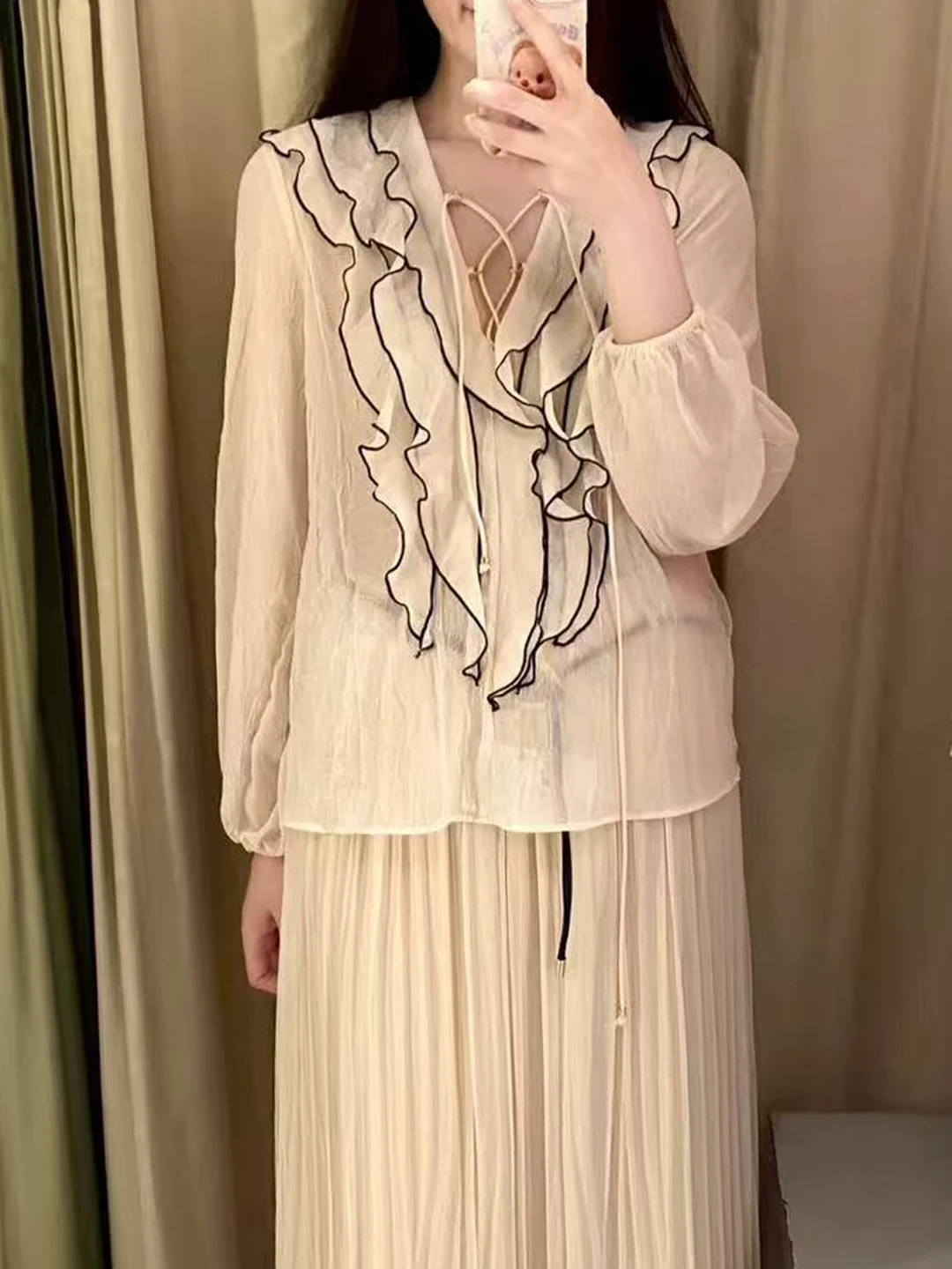 

Belt Pleated Skirt Woman 2025 Summer Elegant Women's Skirts High Waist Fairy Chiffon Midi Skirt Casual Tulle Long Skirts Pleated