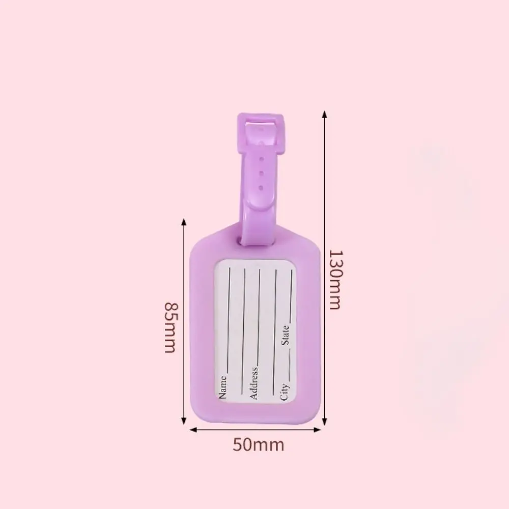 PVC Luggage Tag Creative Name Address Cartoon Pattern Suitcase Boarding Pass Accessories Anti-Lost Baggage Labels Travel