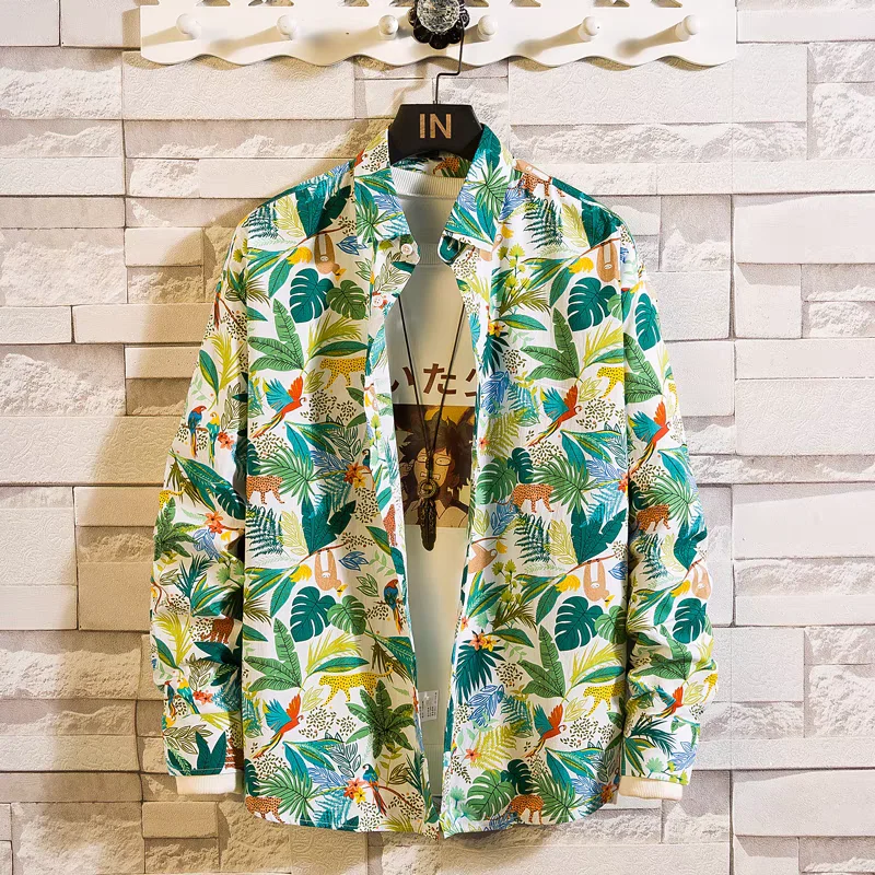 

Fashion Lapel Long Sleeve Printed Vintage Floral Shirts Men's Clothing 2025 Autumn New Loose Casual Tops All-match Shirts