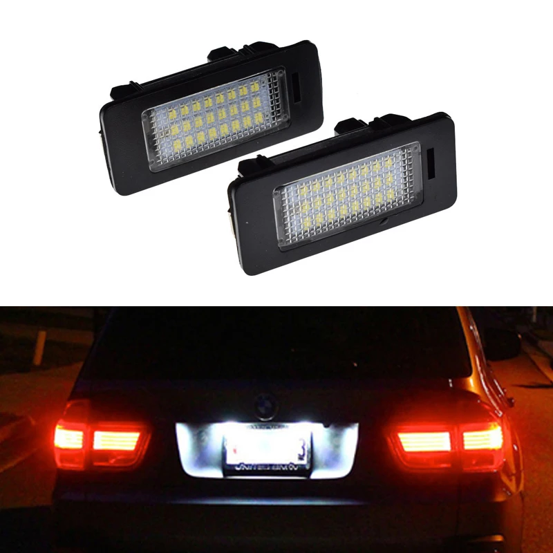 For BMW 5 Series E60 E39 E61 E70 E71 E72 E82 E84 E88 E90 E91 E92 E93 Car LED License plate Light 6000k White Car Accessories 12V