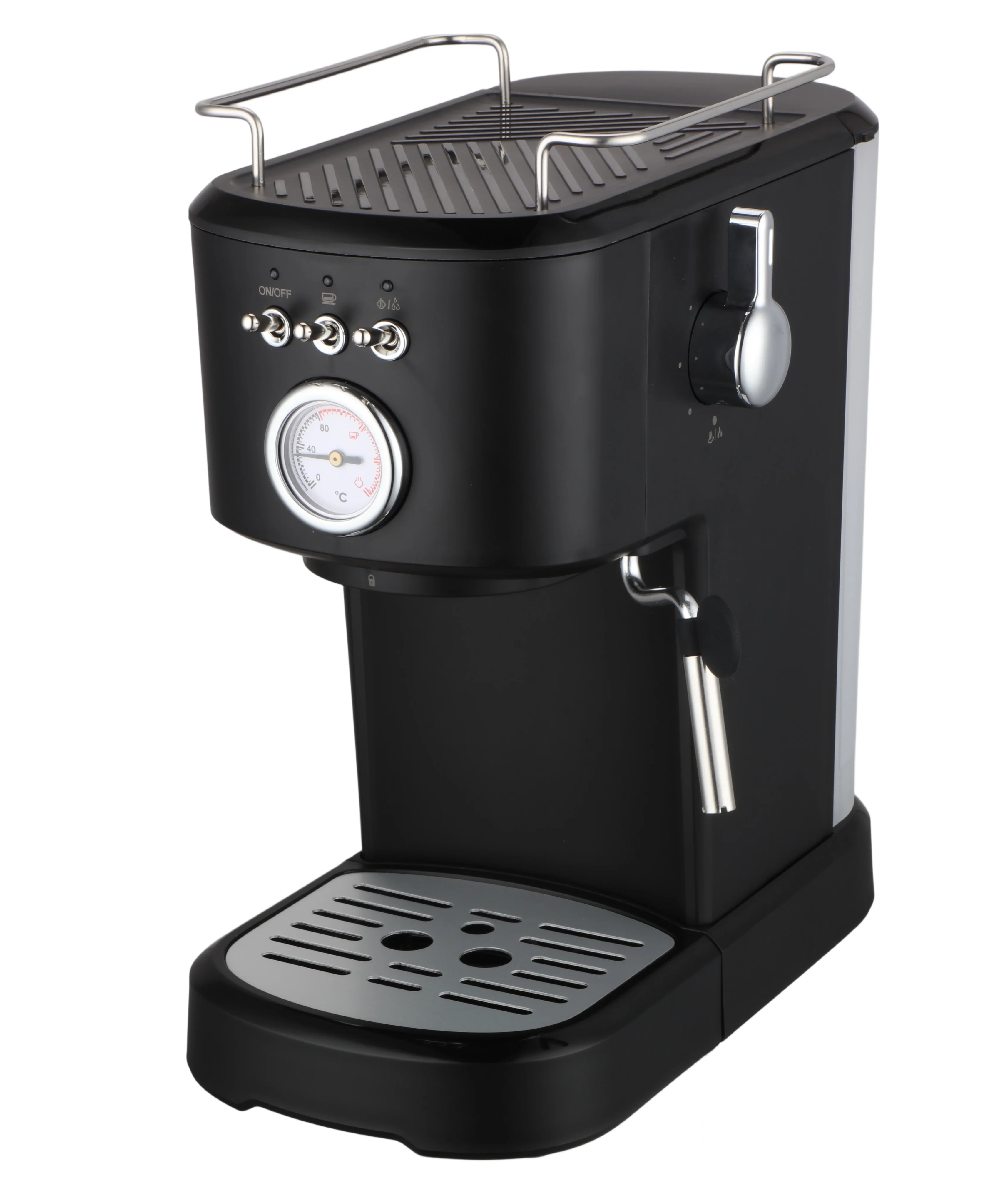 Machine Stainless Steel Shell 1.2L Large Water Tank Home Commercial Steam Milk Frothing Multifunctional Coffee Appliance