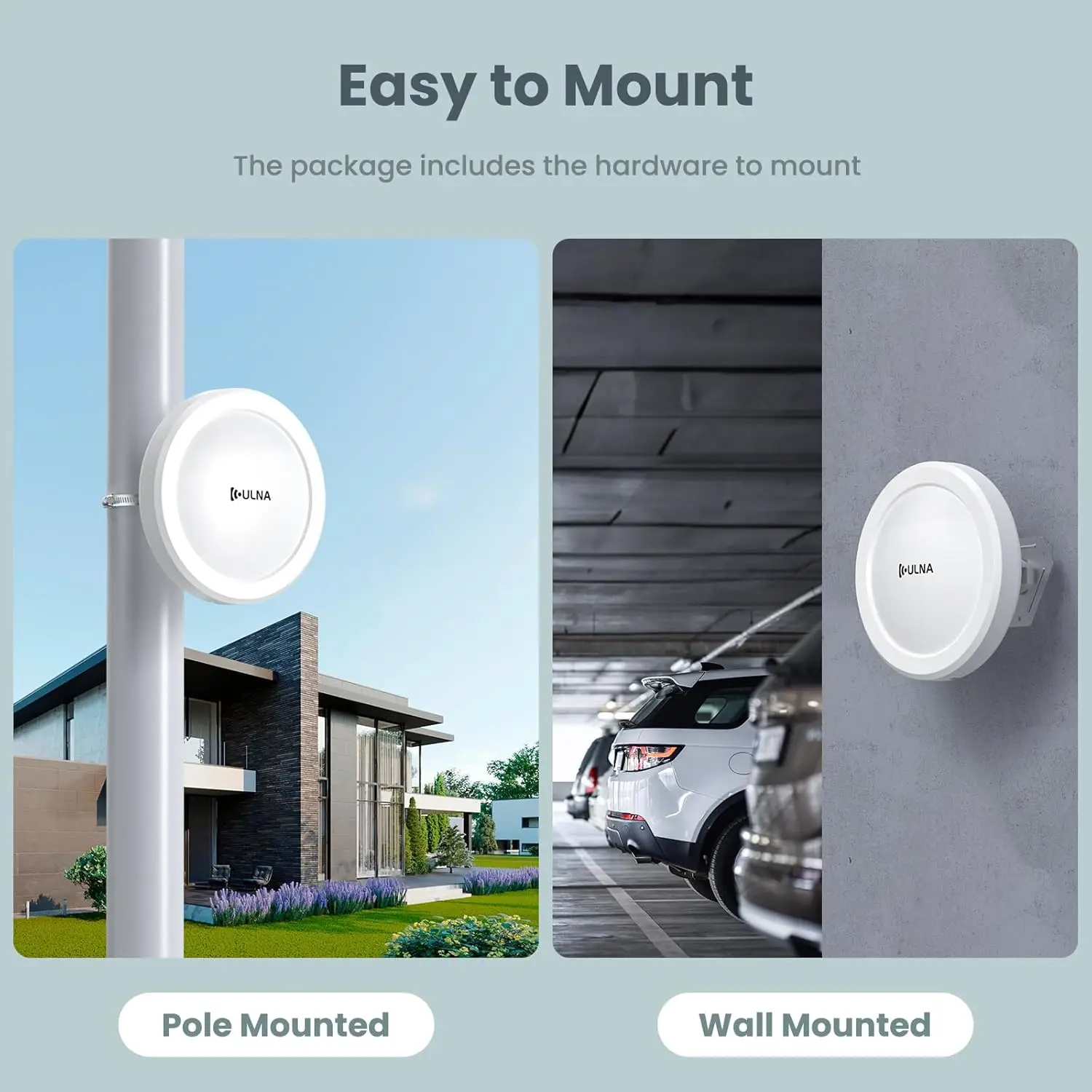 ULNA CPE609P 1000Mbps Wireless Bridge with 2 Packs Universal Bracket Mount