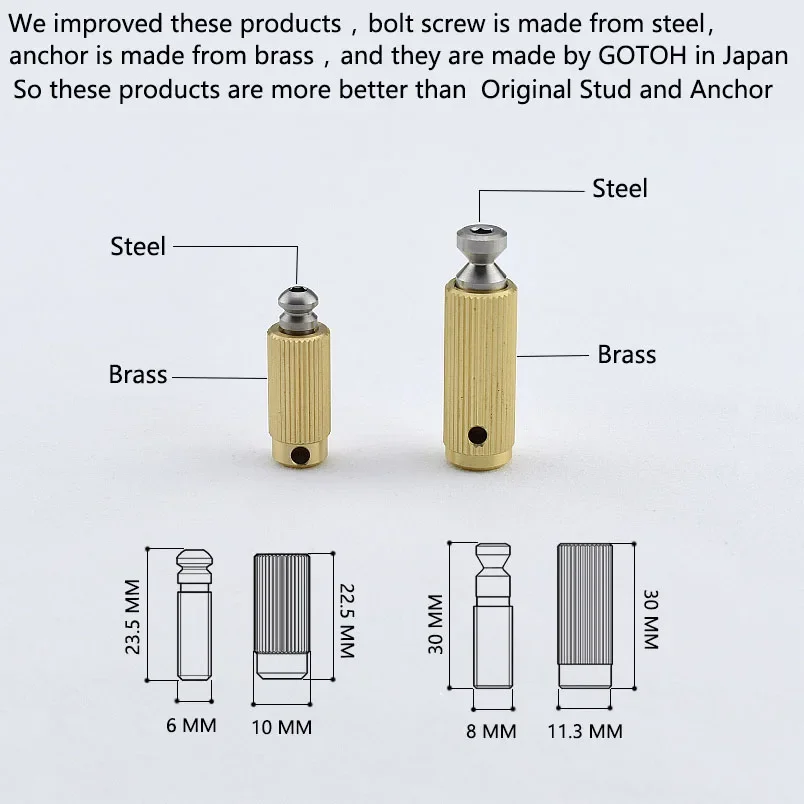 New - 1 Pair Bolt Screw / Stud and Anchor  For GE1996T / 510TS Bridge 【Made in Japan by GOTOH】