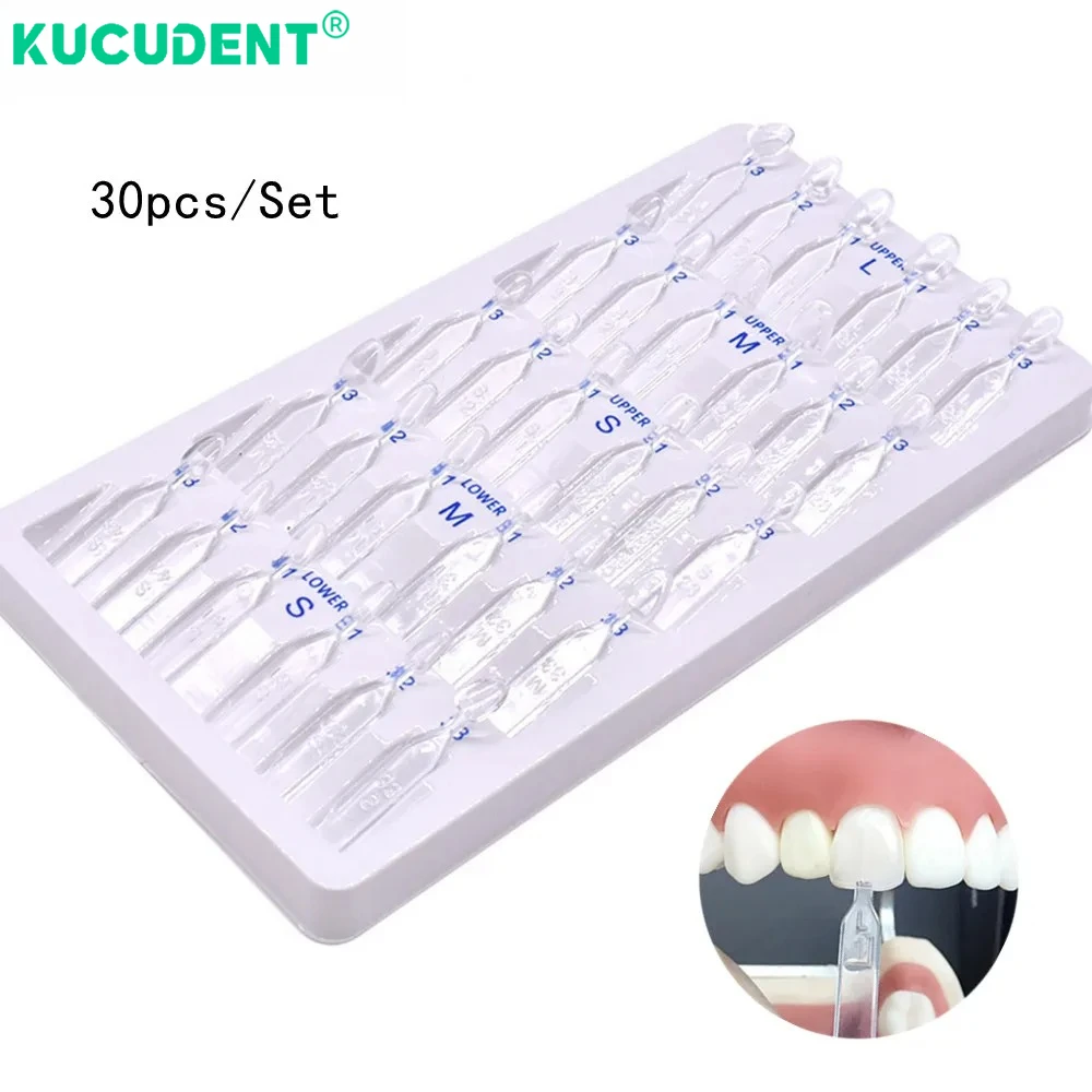 

30pcs/Set Dental Veneer Mould Anterior Front Teeth Composite Resin Mold Light Cure Filling Kit Tooth Whitening Dentistry Tools