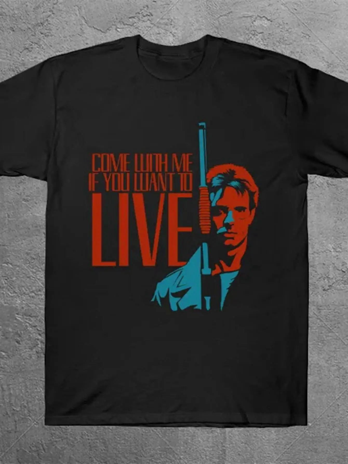 Camiseta Gráfica de Kyle Reese de Terminator 2: Día del Juicio Final para Hombre 2026, Camiseta de Cine con la Frase 'Venga conmigo si quieres vivir'