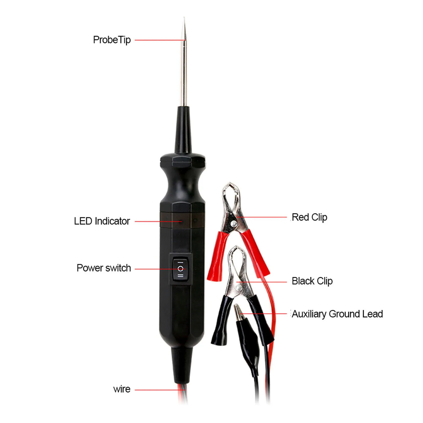 DY18 24V DC Circuit Tester for Vehicle Electrical Systems with Polarity Detection Continuity Check and Fault Tracking
