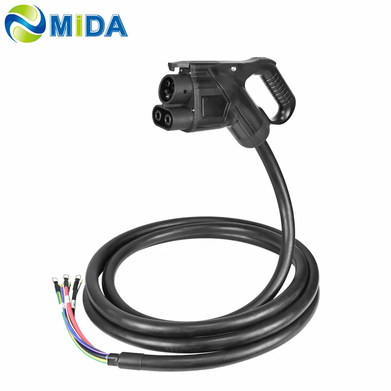 MIDA 200A CCS1 Combo 1 DC Charging Plug With 5 Meters Cable 200kW 1000V for CCS1 DC Charging Station