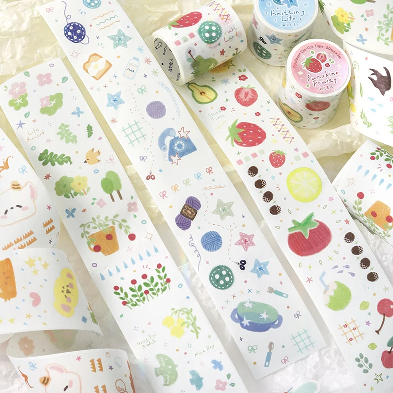 5x300cm Creative Fruit Dream Washi Tape for Collage Junk Journal Scrapbooking diy Card Decoration Masking Tapes Stickers