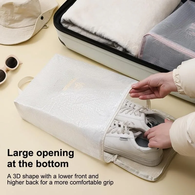 Large Capacity Travel Shoe Storage Bag Portable Transparent Shoe Cover Luggage Closet Gym Reusable Zippered Sneakers High Heels