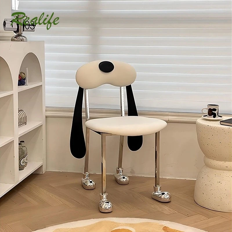 

Realife Chair Antique Style Simple Household Dining Table Chair Internet Famous Animal Sofa Chair Cute Cartoon Dog Dining Chair