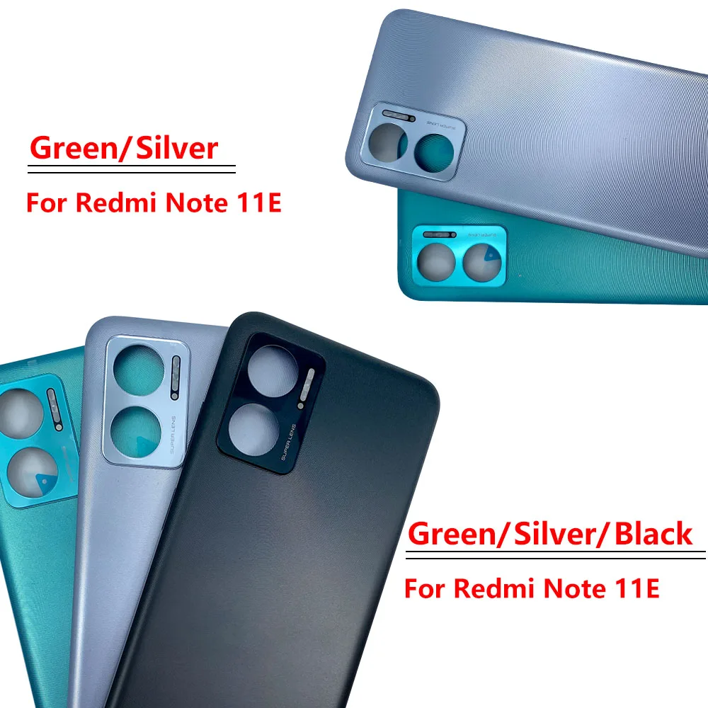 NEW Battery Cover Door Rear Housing Case Back Camera Cover Replacement Parts For Xiaomi Redmi Note 9 / Note 9T / Note 11E