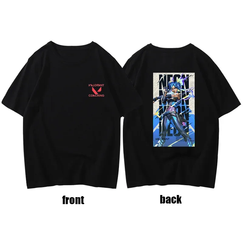 Valorant Game Hobby Printing T-shirt Patterns Breathable Loose Blouse Cool Street Fashion Camisetas Tops Koszulki Short-sleev