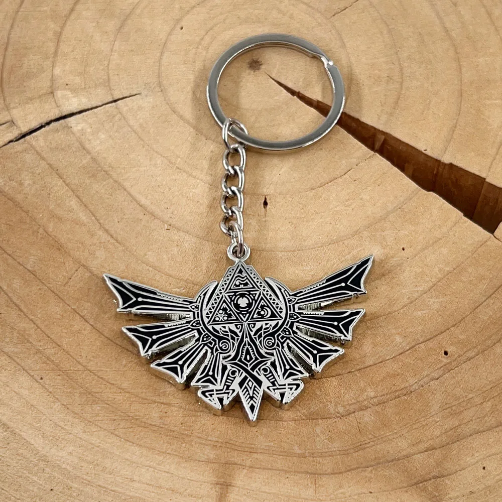 Zeldas Hyrule Keychain Action Adventure Game Logo Keyring Gamer Collection Pendant Game Animation Peripheral Gift