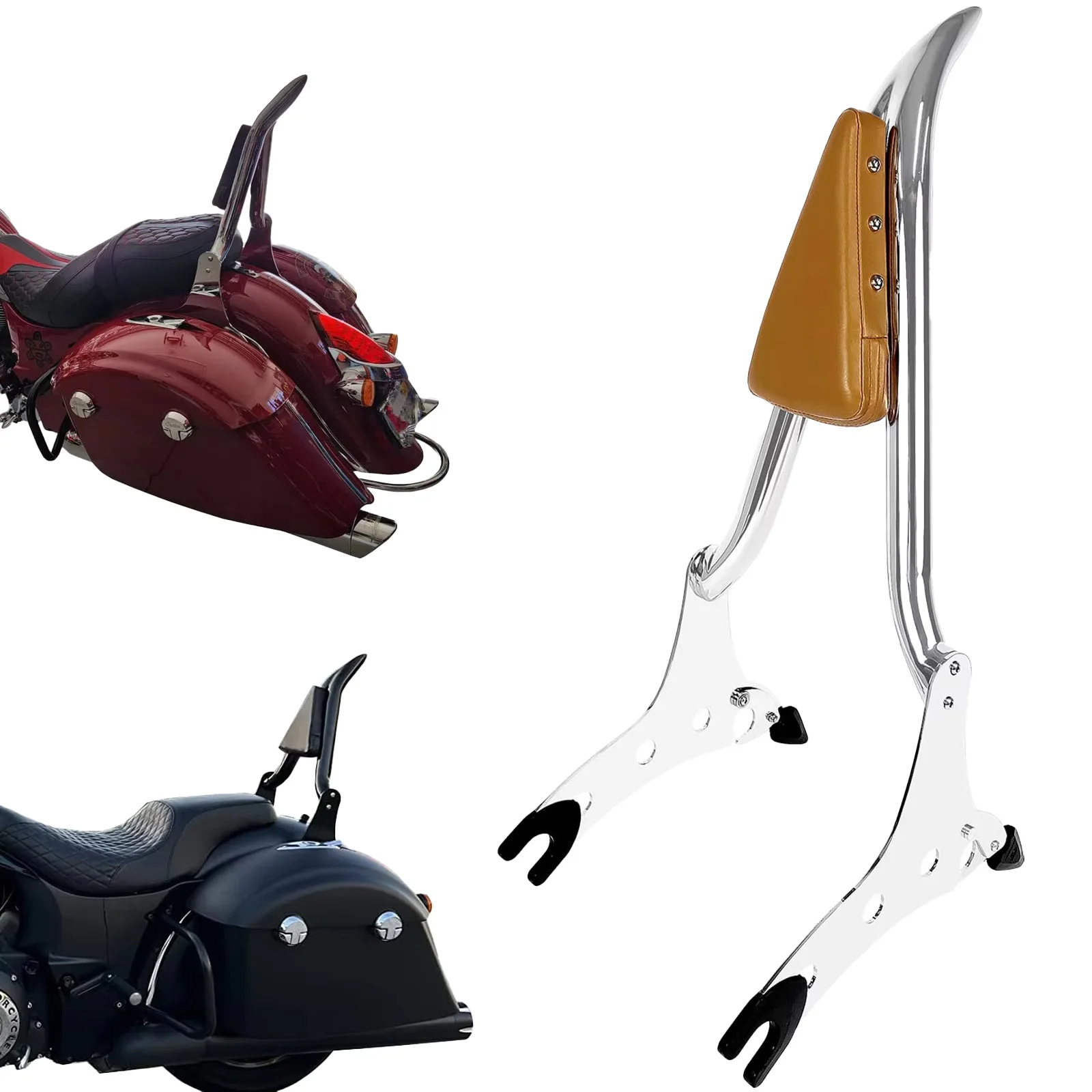 

For Indian Accessories Chieftain Roadmaster Springfield Challenger Vintage Pursuit 2014-2025 Motorcycle Sissy Bar Backrest Rear