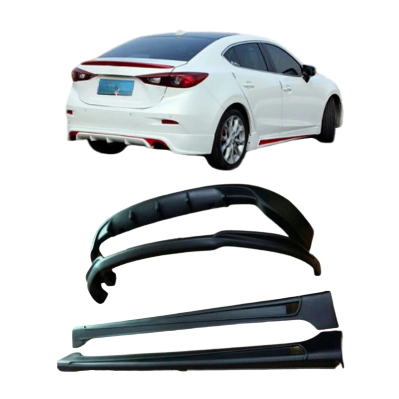 

Auto Body Systems Pp Wide Body Kit Front Bumper Lip, Rear Bumper Lip and Side Skirt For Mazda3 AXELA