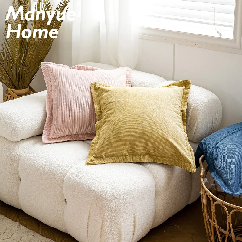 

Modern mat Cotton Velvet Pillowcase Core Included Sofa Living Room Sample Room Pillow Square ape Home Decor Cuion