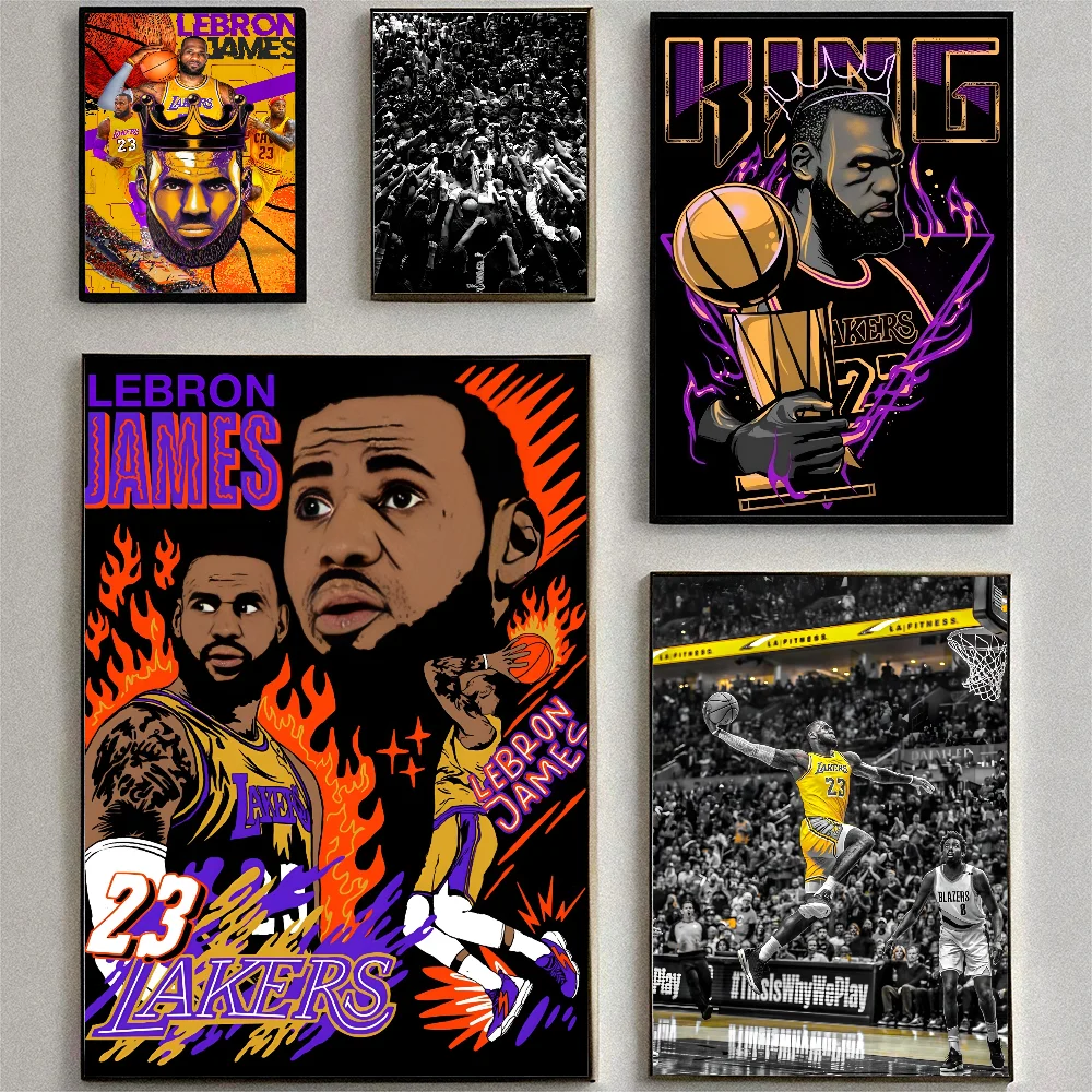 L-LeBron J-James Poster Poster Paper Print Home Living Room Bedroom Entrance Bar Cafe Art Painting Decoration