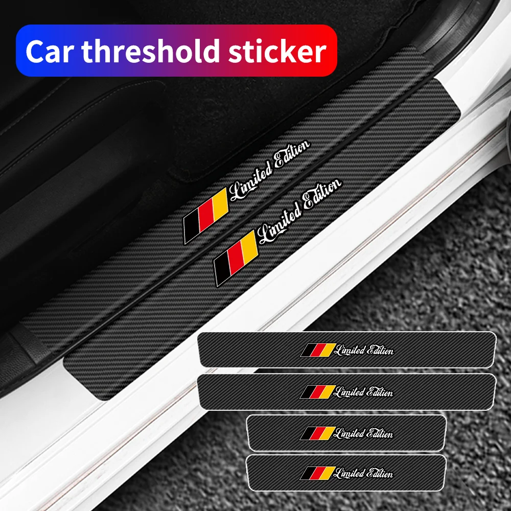 

Limited Edition Car Door Threshold Stickers Carbon Fiber Auto Trunk Bumper Strip For Skoda Octavia Superb Rapid Fabia Kamiq Yeti