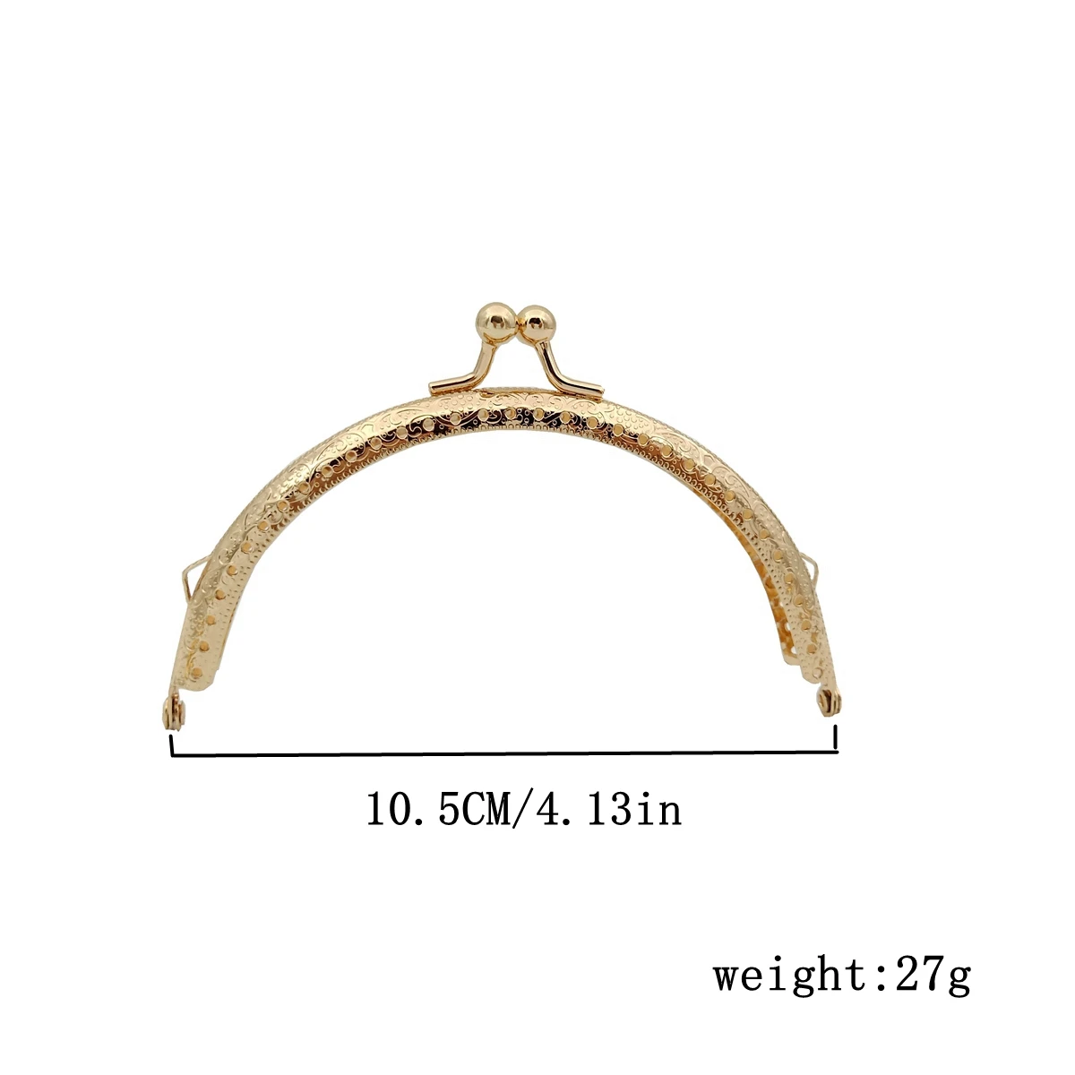 8.5/10.5/12.5/15.5/20.5CM Pale Gold DIY Metal semicirc Frame Purse Handle Coin Bags Metal Kiss Clasp Lock Frame Accessories