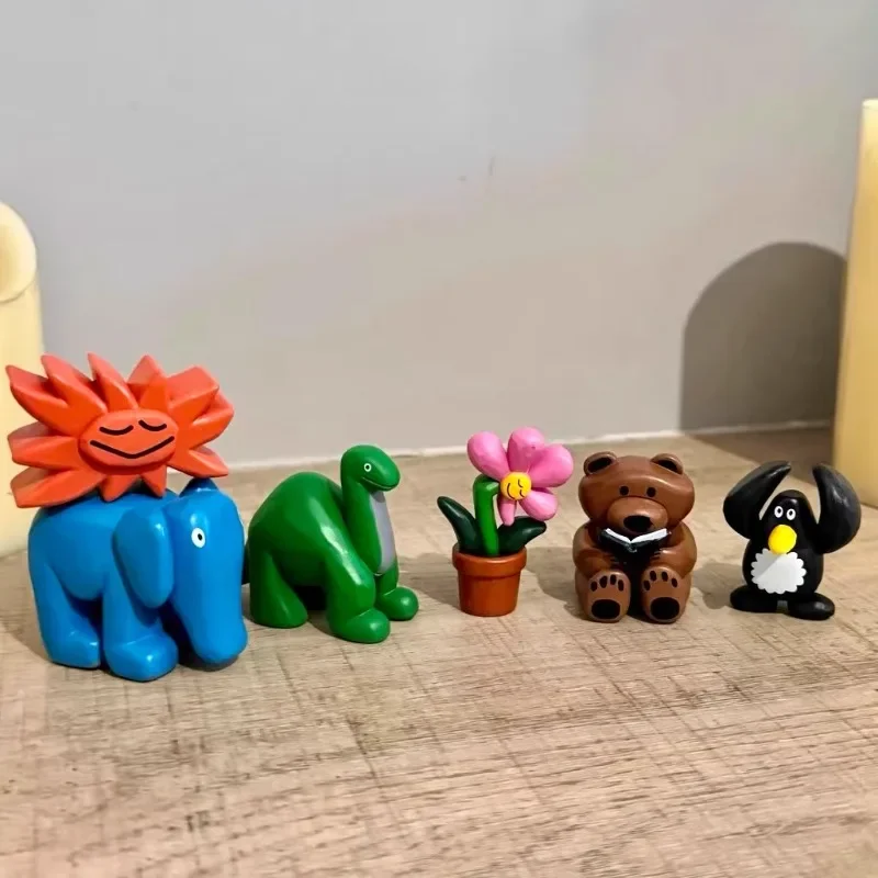 Flower QUALIAS DAISUKE KONDO Capsule Toys Penguins Elephants Cuddly Toy Collection of Ornaments Gashapon Blind Box