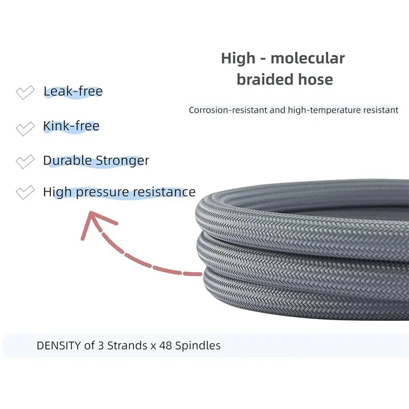 B08B-88624000 Replacement Pull Out Hose For Hansgrohe Kitchen Faucet, 59-Inch Braided Spray Hose