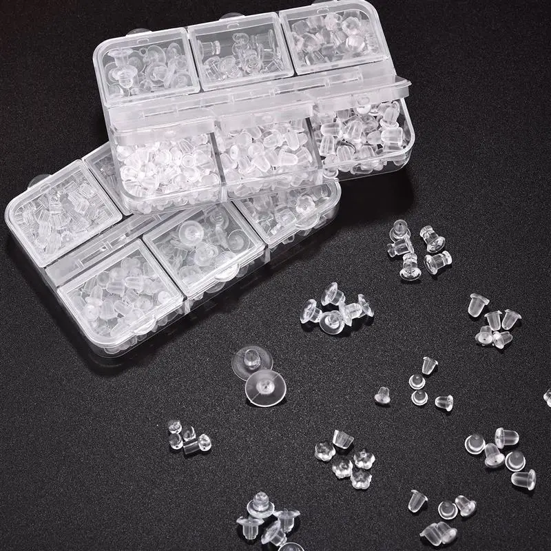 200-1000 sztuk miękka guma silikonowa kolczyki korki do kolczyków sztyfty DIY kolczyki ustalenia akcesoria Bullet Tube zatyczki do uszu