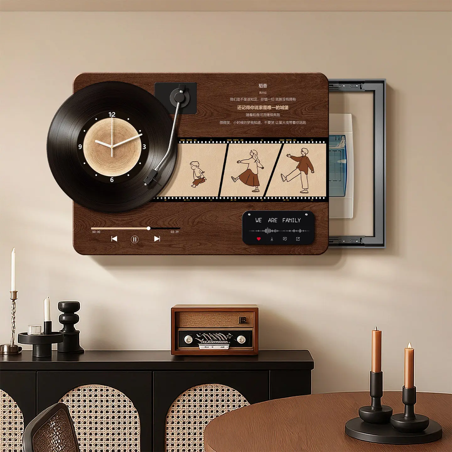 Creative Vintage Wall Clock Movement Bedroom Living Room Art Wall Clock Decor Items Decoraciones De Hogar Cool Room Stuff